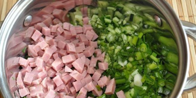 Рецепт свекольника холодного, с ветчиной