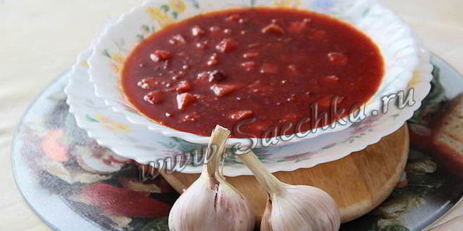 Рецепт Свекольника с фасолью и грибами