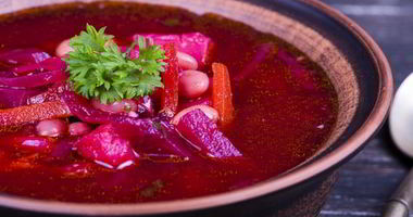 Рецепт Свекольника с фасолью, томатной пастой и болгарским перцем