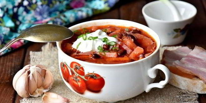 Рецепт свекольника с фасолью