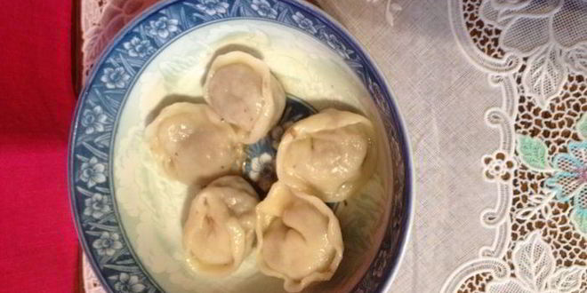 Рецепт свекольника с грибными пельмешками