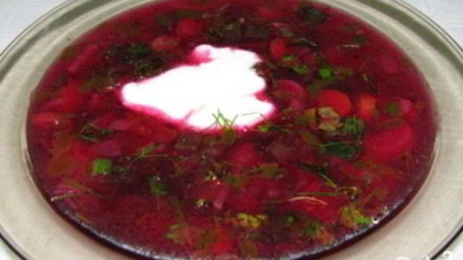 Рецепт свекольника с листьями свеклы