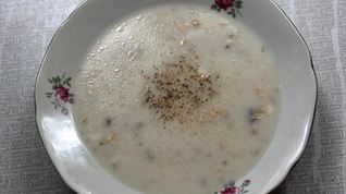 Рецепт Белого сырного супа с курицей и грибами