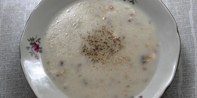 Рецепт Белого сырного супа с курицей и грибами