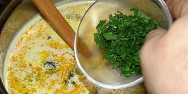 Рецепт низкокалорийного сырного супа