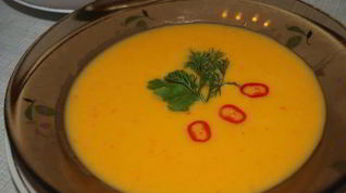 Рецепт Острого сырного супа с йогуртом