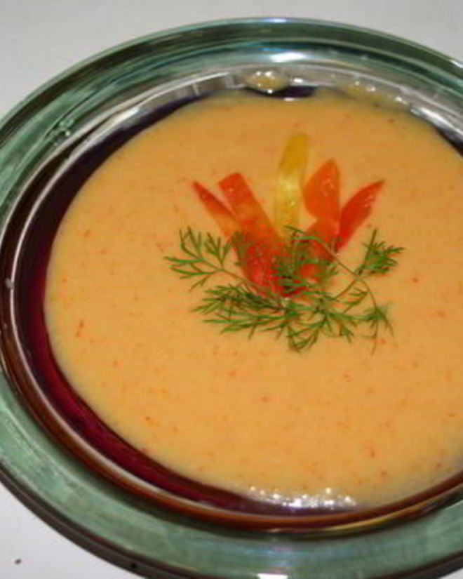 Рецепт острого сырного супа с йогуртом