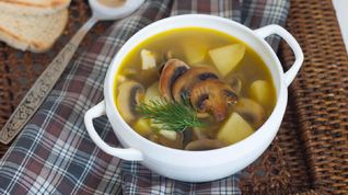 Рецепт Сырного грибного супа из шампиньонов