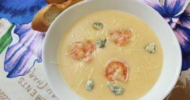 Рецепт Сырного крема-супа с креветками
