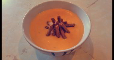 Рецепт Сырного крема-супа с сухариками