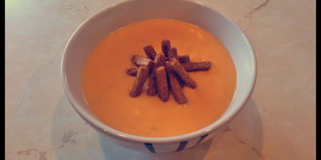 Рецепт Сырного крема-супа с сухариками