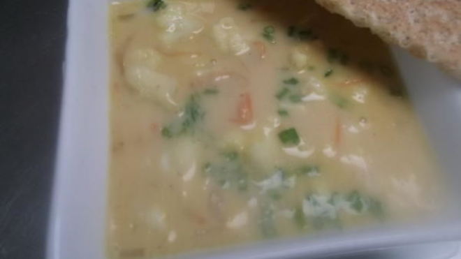 Рецепт сырного супа из цветной капусты