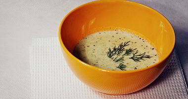 Рецепт Сырного супа-пюре с шампиньонами и зеленой фасолью