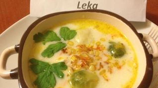 Рецепт Сырного супа с брюсельской капустой и клецками