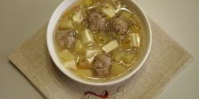 Рецепт сырного супа с фрикадельками