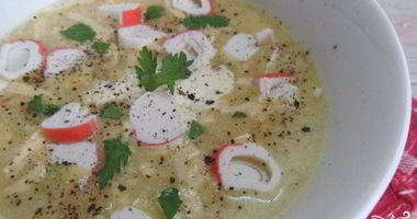 Рецепт Сырного супа с крабовыми палочками