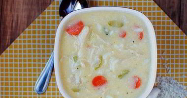 Рецепт Сырного супа с курицей и рисом