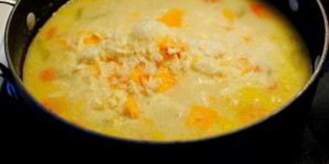Рецепт сырного супа с курицей и рисом