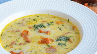 Рецепт Сырного супа с лисичками