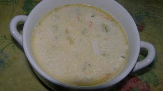 Рецепт Сырного супа с морепродуктами