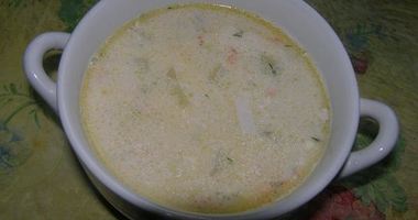 Рецепт Сырного супа с морепродуктами