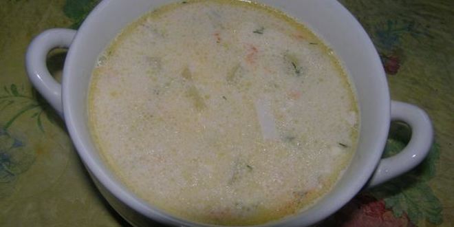 Рецепт Сырного супа с морепродуктами