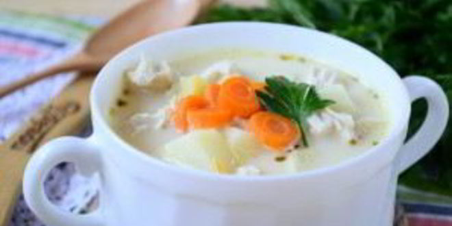 Рецепт сырного супа с морковкой