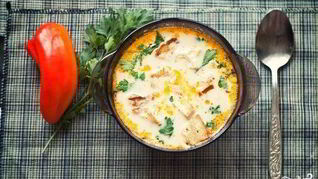 Рецепт Сырного супа с овощами