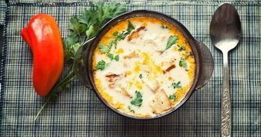 Рецепт Сырного супа с овощами