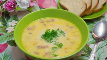 Рецепт Сырного супа с плавленым сыром