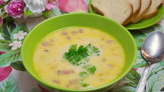 Рецепт сырного супа с плавленым сыром