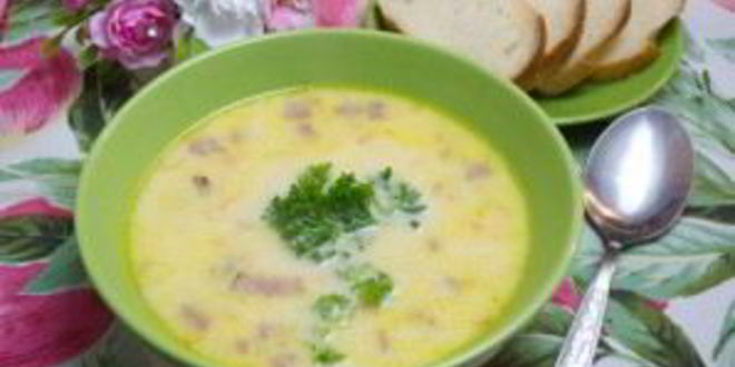 Рецепт сырного супа с плавленым сыром