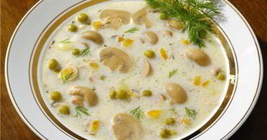 Рецепт Сырного супа с шампиньонами и копченостями