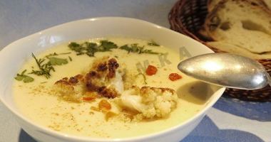 Рецепт Сырного супа с цветной капустой и сливками