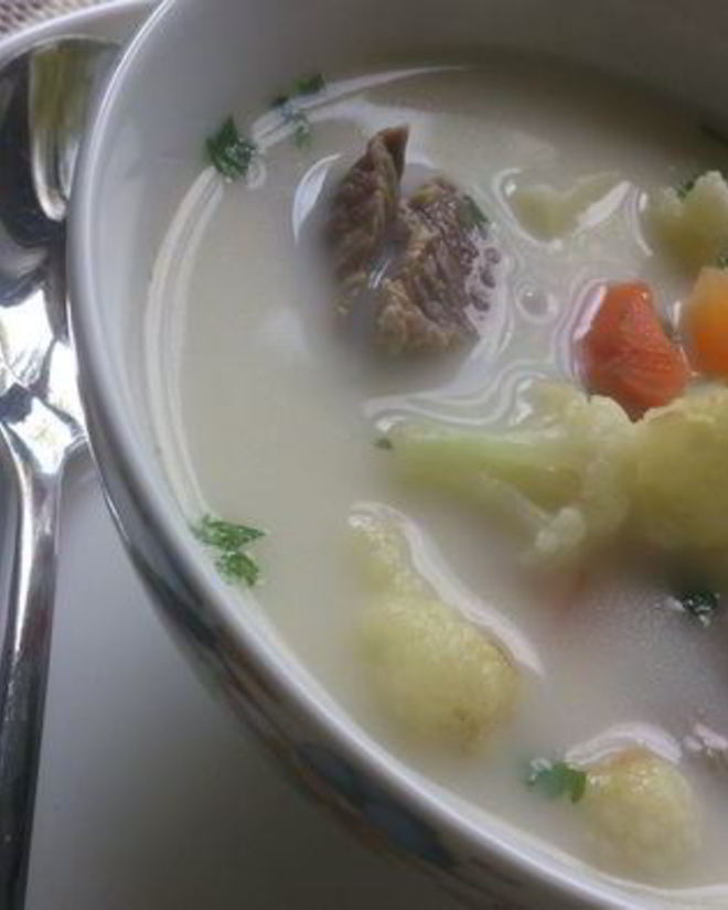 Рецепт сырного супа с цветной капустой