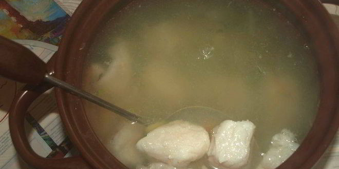 Рецепт хитрой ухи на курином бульоне