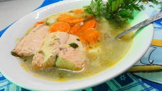 Рецепт Рыбного супа уха из кеты