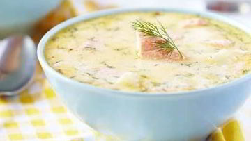 Рецепт Сливочной ухи из семги