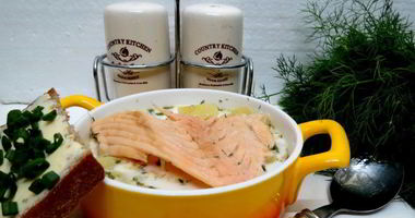 Рецепт Ухи из семги со сливками