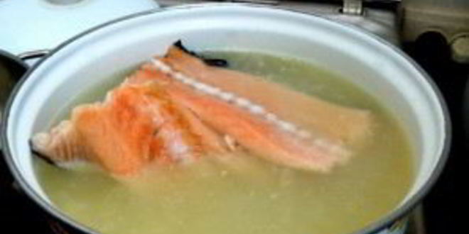 Рецепт ухи из семги со сливками