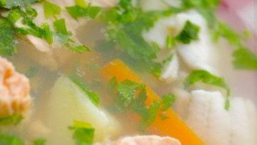 Рецепт Ухи из тилапии с перловкой