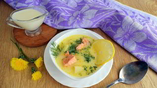 Рецепт Ухи по-фински со сливками с лососем