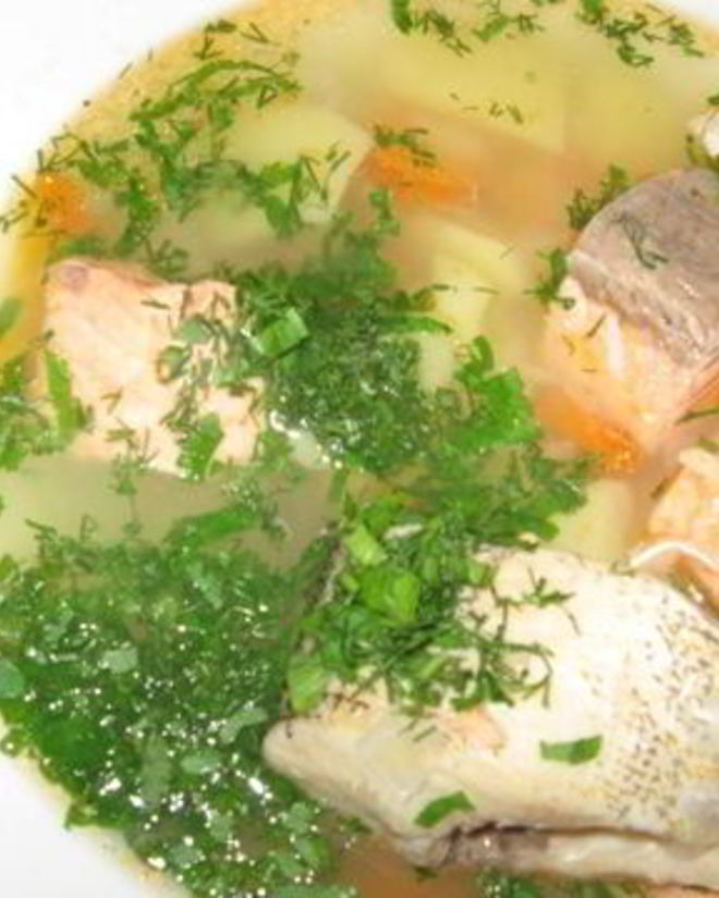 Рецепт ухи по-царски с блинами