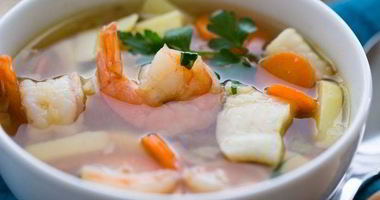 Рецепт Ухи с креветками