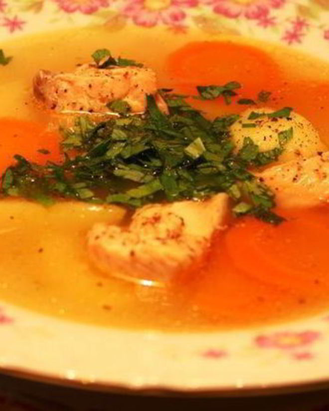 Рецепт ухи с припеком