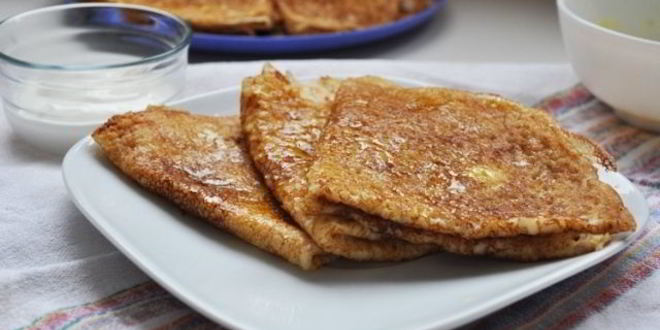 Рецепт Блинчиков на кефире, заваренные кипятком