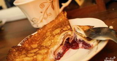 Рецепт Блинчиков с творогом и вишней