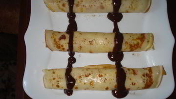 Рецепт Блинчиков с творожно-банановой начинкой