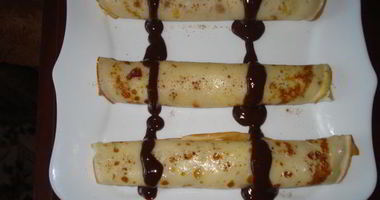 Рецепт Блинчиков с творожно-банановой начинкой