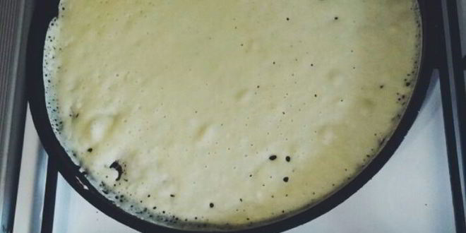 Рецепт блинчиков со сливочным соусом из шампиньонов